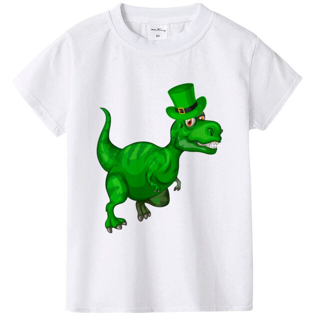 Lucky Dinosaur Tshirt Boys Girls