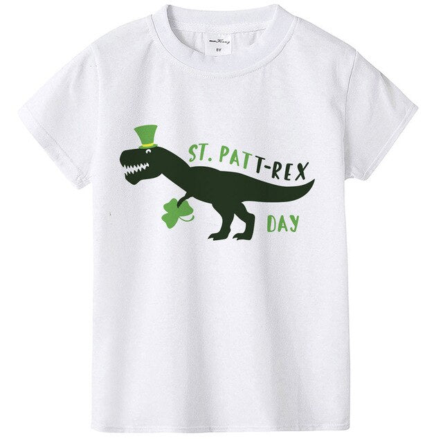 Lucky Dinosaur Tshirt Boys Girls