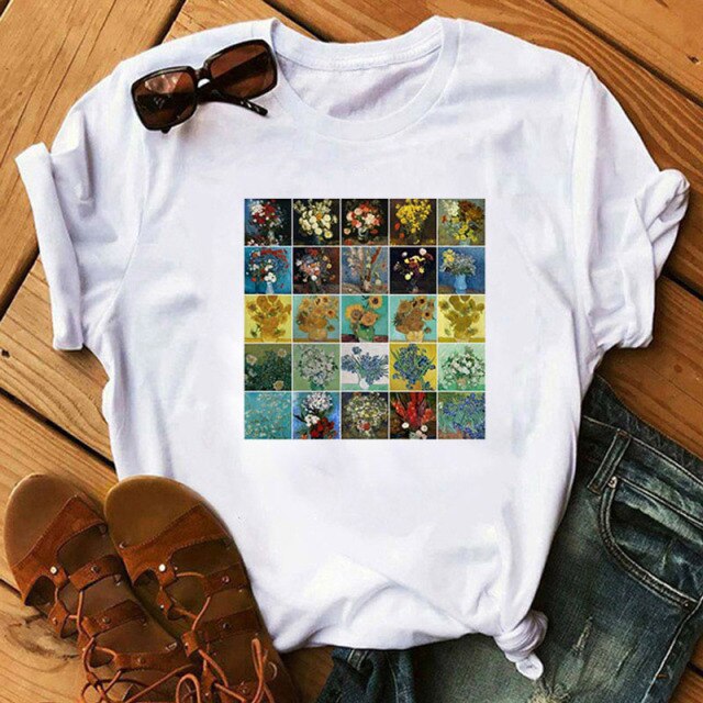 Tshirt Van Gogh Art Tee Shirts Fashion Women