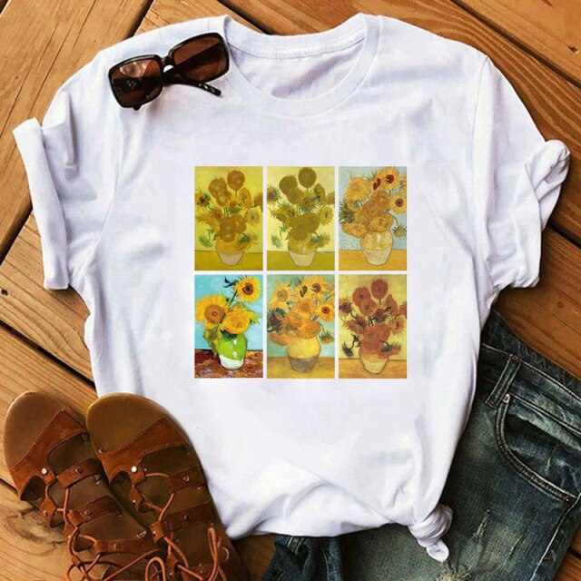 Tshirt Van Gogh Art Tee Shirts Fashion Women