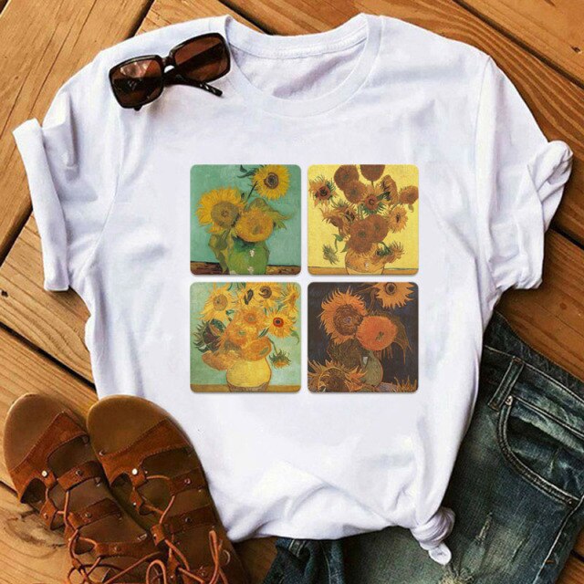 Tshirt Van Gogh Art Tee Shirts Fashion Women