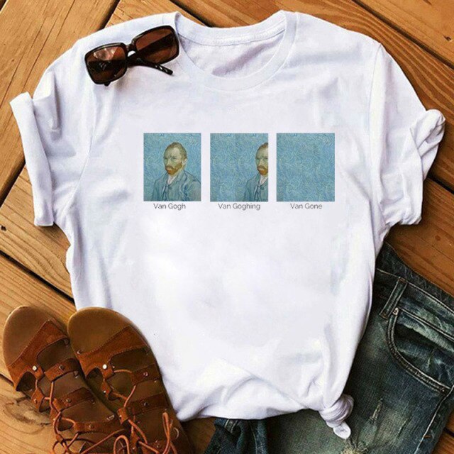 Tshirt Van Gogh Art Tee Shirts Fashion Women