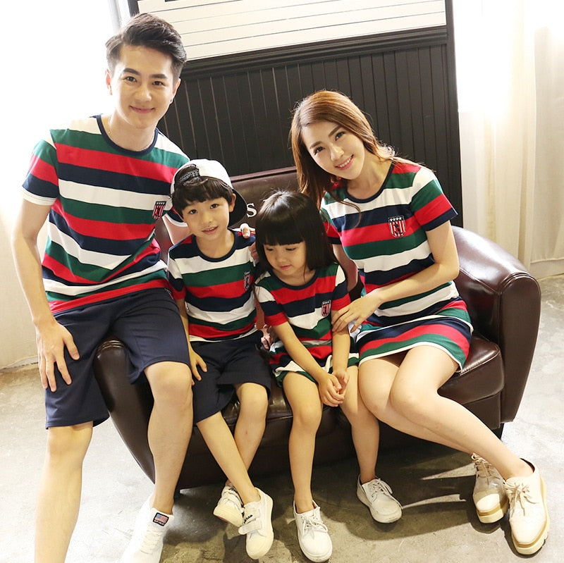 Family Matching Clothes Father Mother Daughter Son