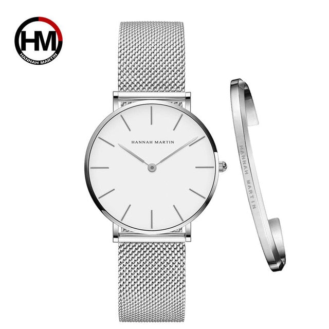 Women Watch 1 set Bracelet Japan Quartz Waterproof