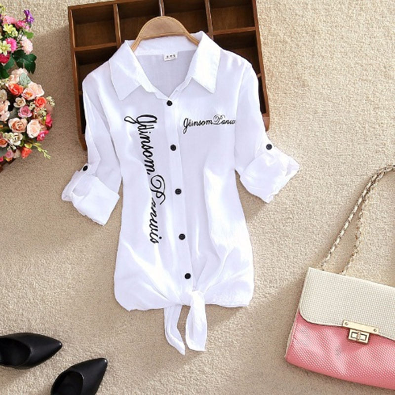 Women Shirts White Blouses