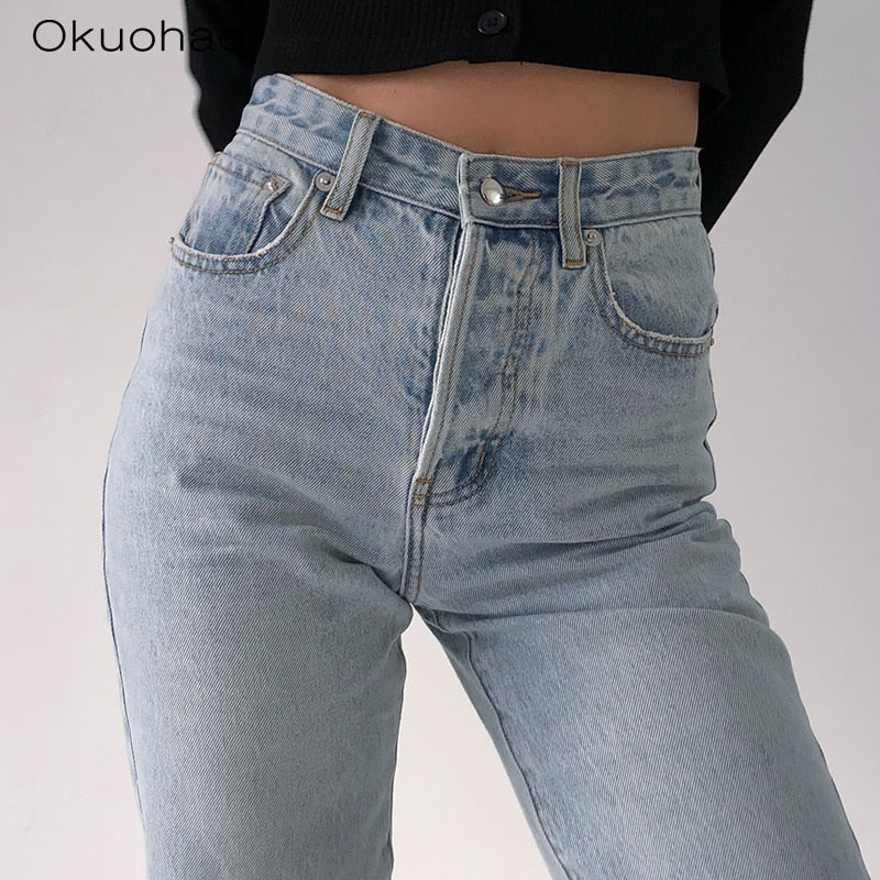 High Waist Loose Comfortable Jeans For Women