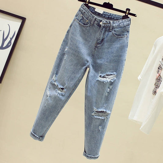 Denim Pants hole womens jeans