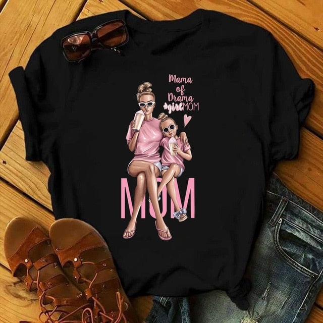 T shirt Women Mother's Love Print