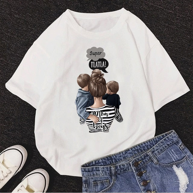 T shirt Women Mother's Love Print