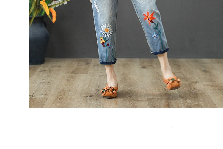 Fashion Summer Ladies Elastic Jeans