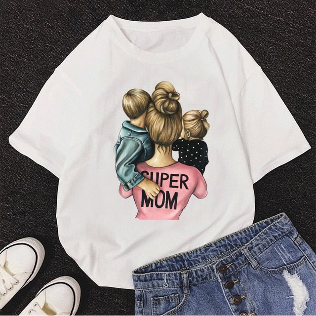 T shirt Women Mother's Love Print