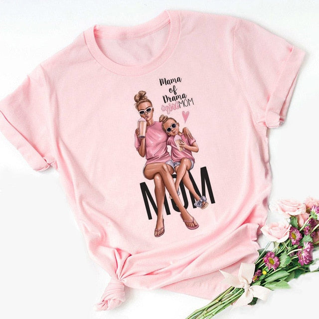 T shirt Women Mother's Love Print