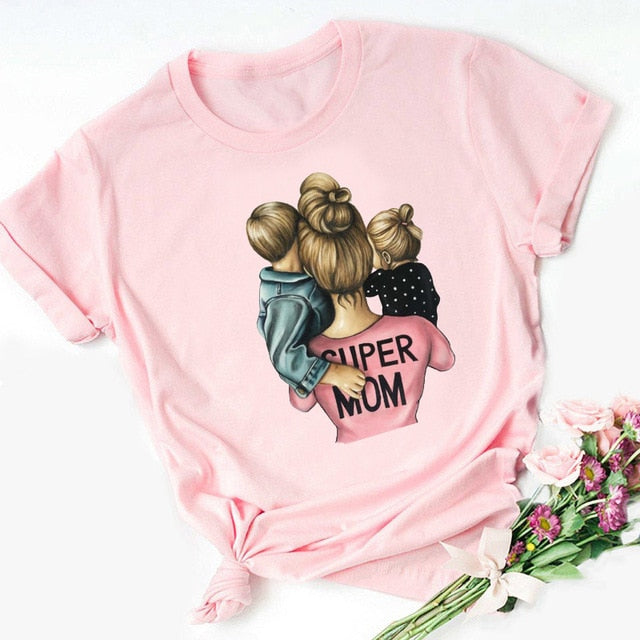 T shirt Women Mother's Love Print