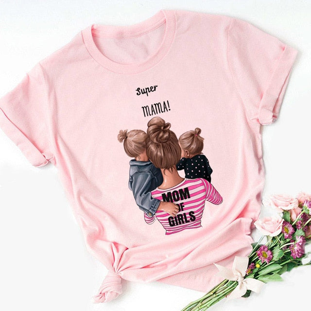 T shirt Women Mother's Love Print