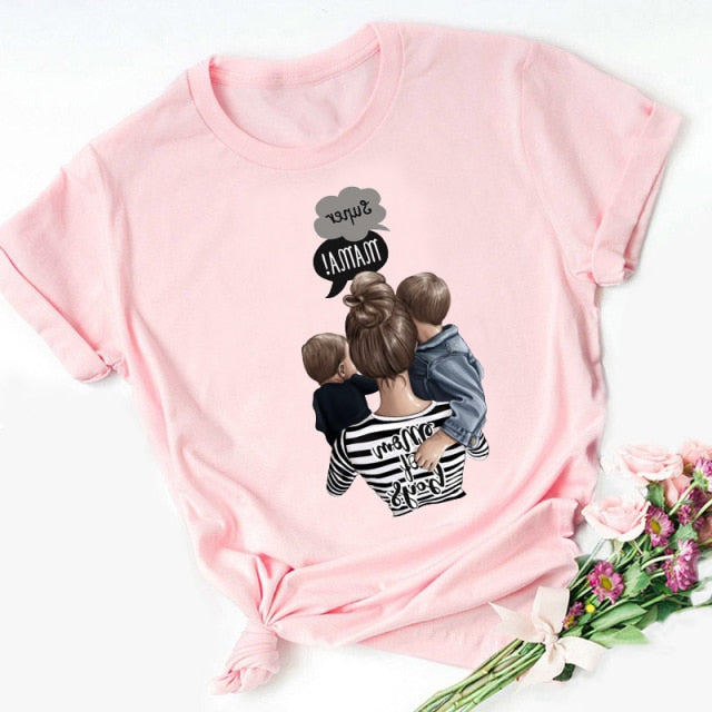 T shirt Women Mother's Love Print