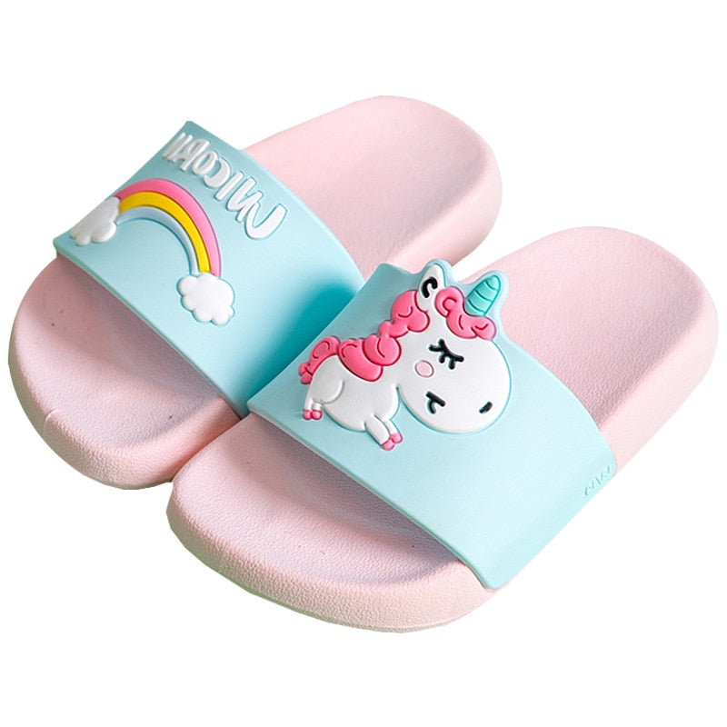 Unicorn Slippers Boy Girl Summer Kids