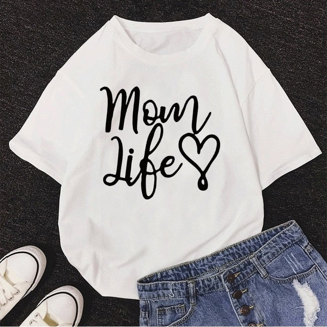 T shirt Women Mother's Love Print