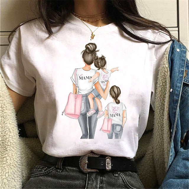 T shirt Women Mother's Love Print