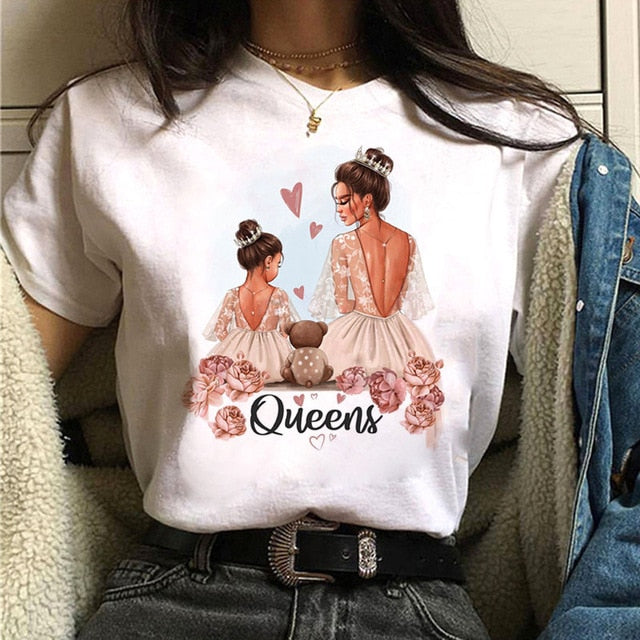 T shirt Women Mother's Love Print