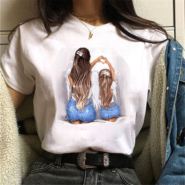 T shirt Women Mother's Love Print