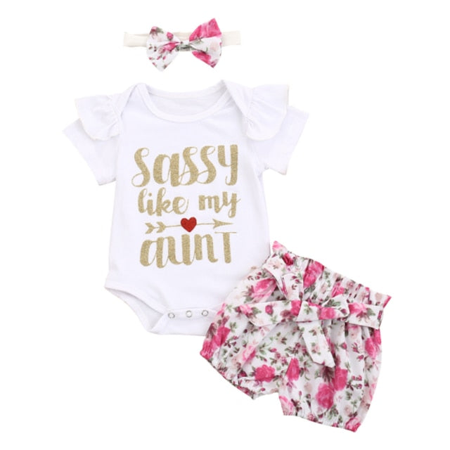 3PCS Infant Baby Girls