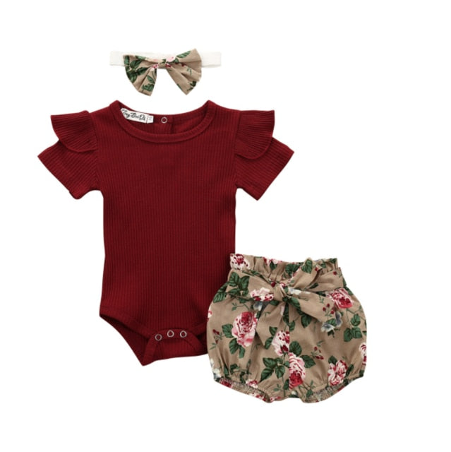 3PCS Infant Baby Girls