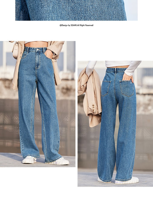 Jeans Women Cotton Wide Leg Pants