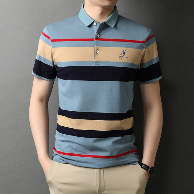 GF Summer  Striped Men's Polo Shirts