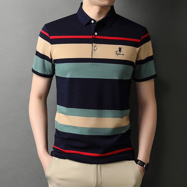 GF Summer  Striped Men's Polo Shirts