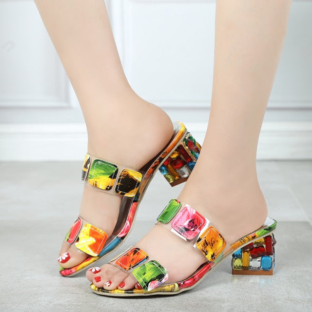 GF SUS Fashion Summer Crystal Sandals