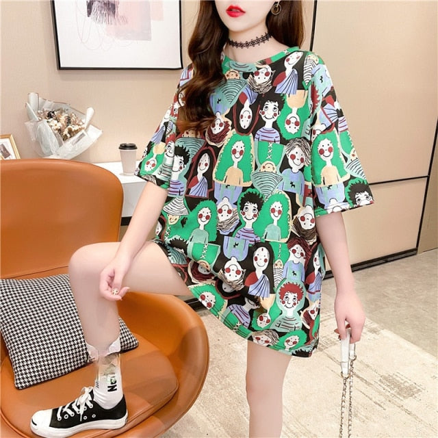 Women Striped Oversized Tshirt Fashion