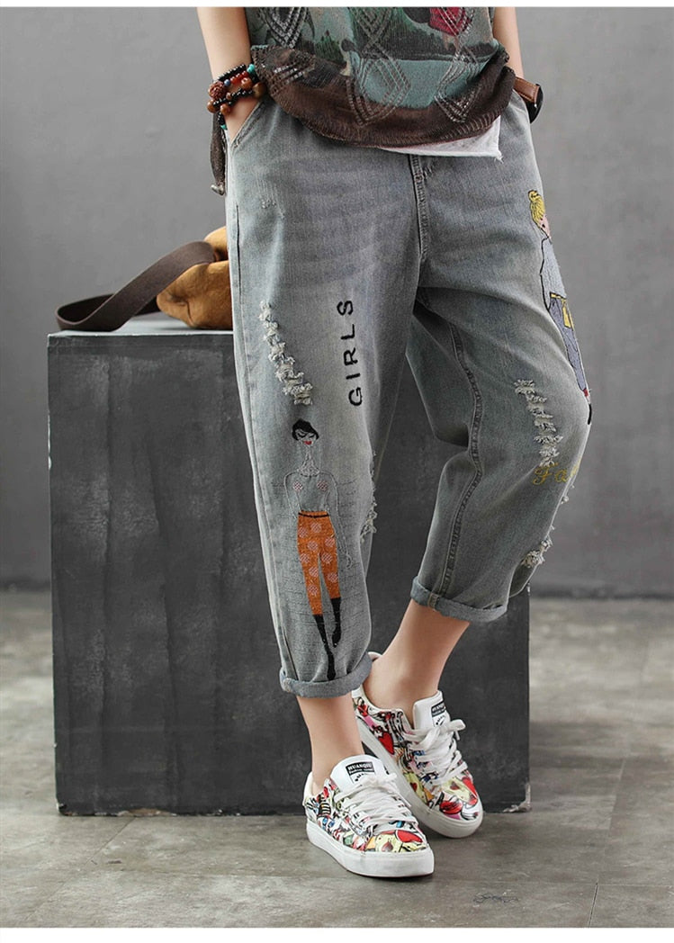 Denim Jeans Female Casual Loose