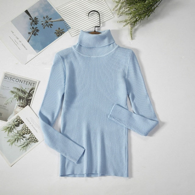 Women Turtleneck Sweaters Autumn