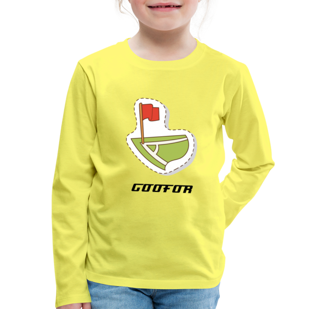 Kids' Premium Longsleeve Shirt - yellow