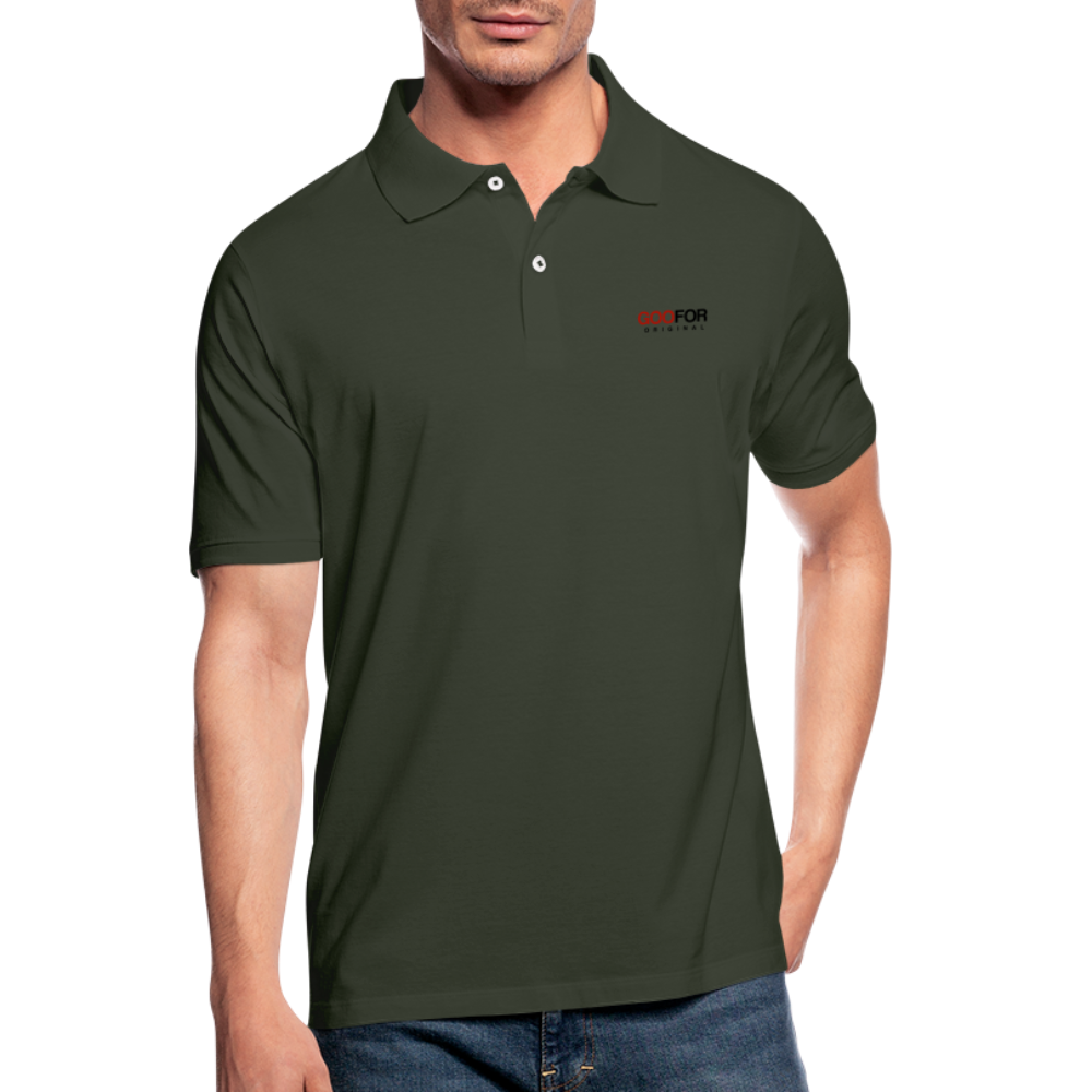 Men's Polo Shirt slim - charcoal