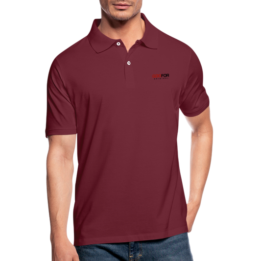 Men's Polo Shirt slim - bordeaux