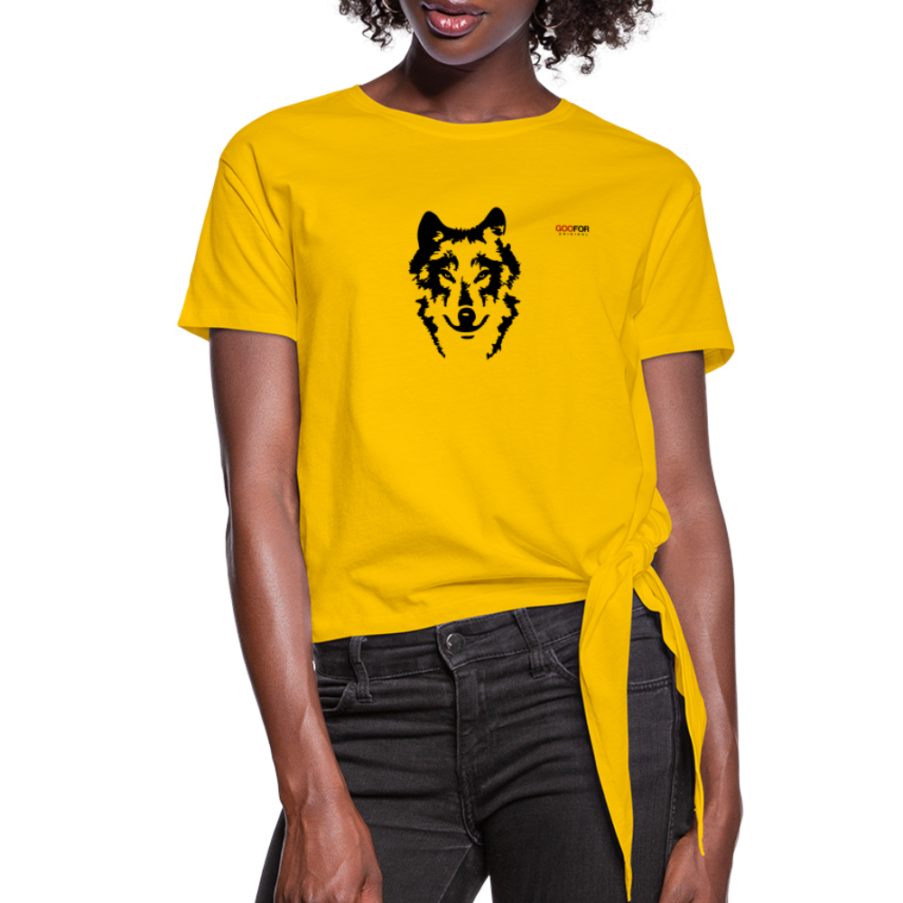 Women’s Knotted T-Shirt - sun yellow