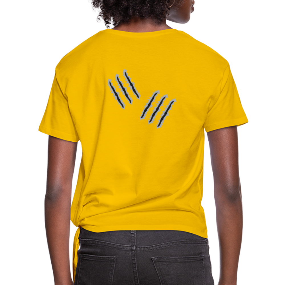 Women’s Knotted T-Shirt - sun yellow