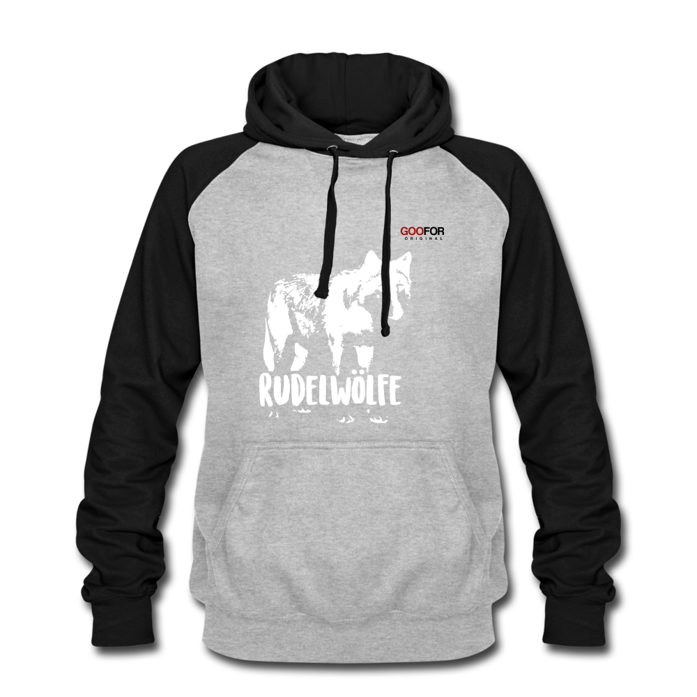 Unisex Baseball Hoodie - heather grey/black