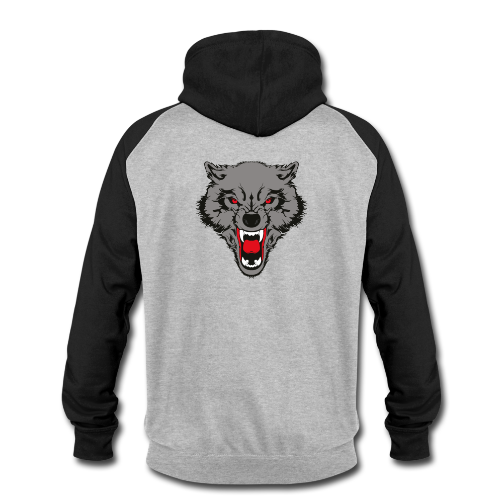 Unisex Baseball Hoodie - heather grey/black