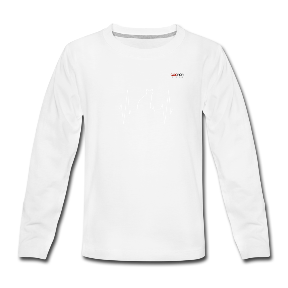 Teenagers' Premium Longsleeve Shirt - white