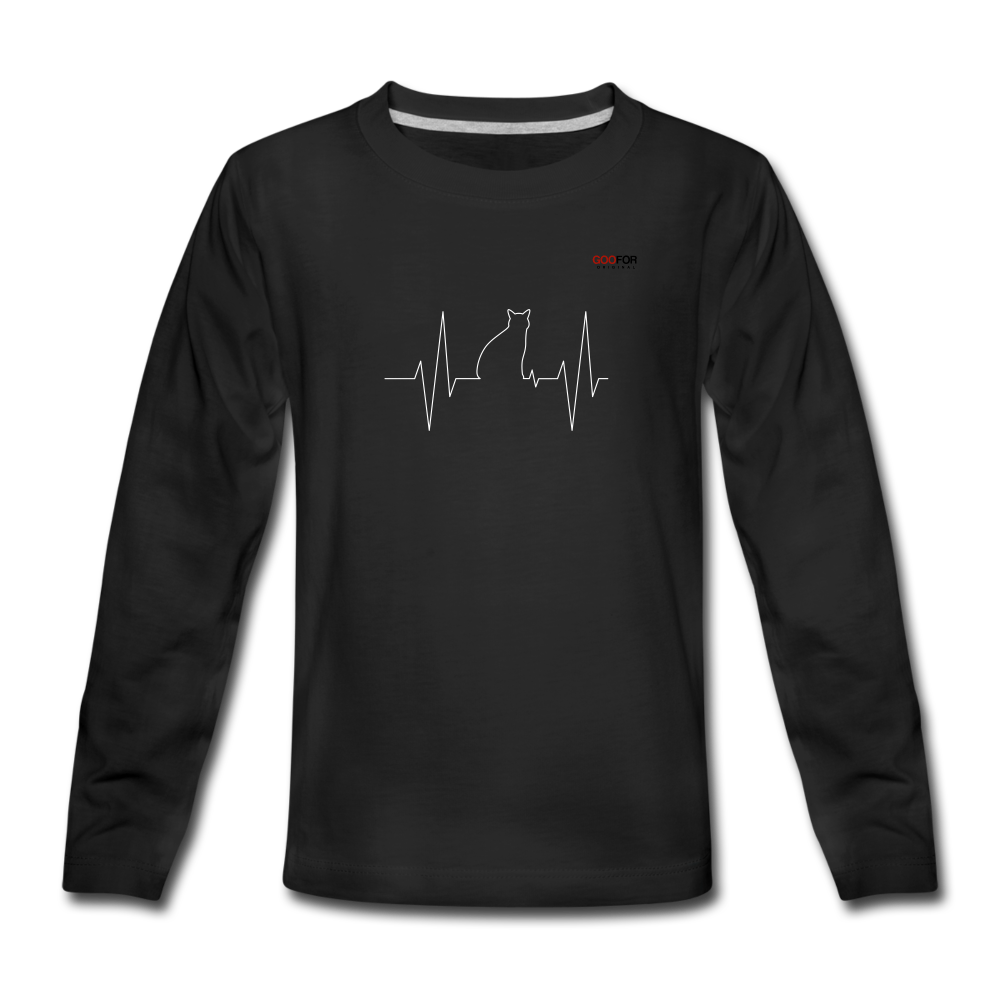 Teenagers' Premium Longsleeve Shirt - black