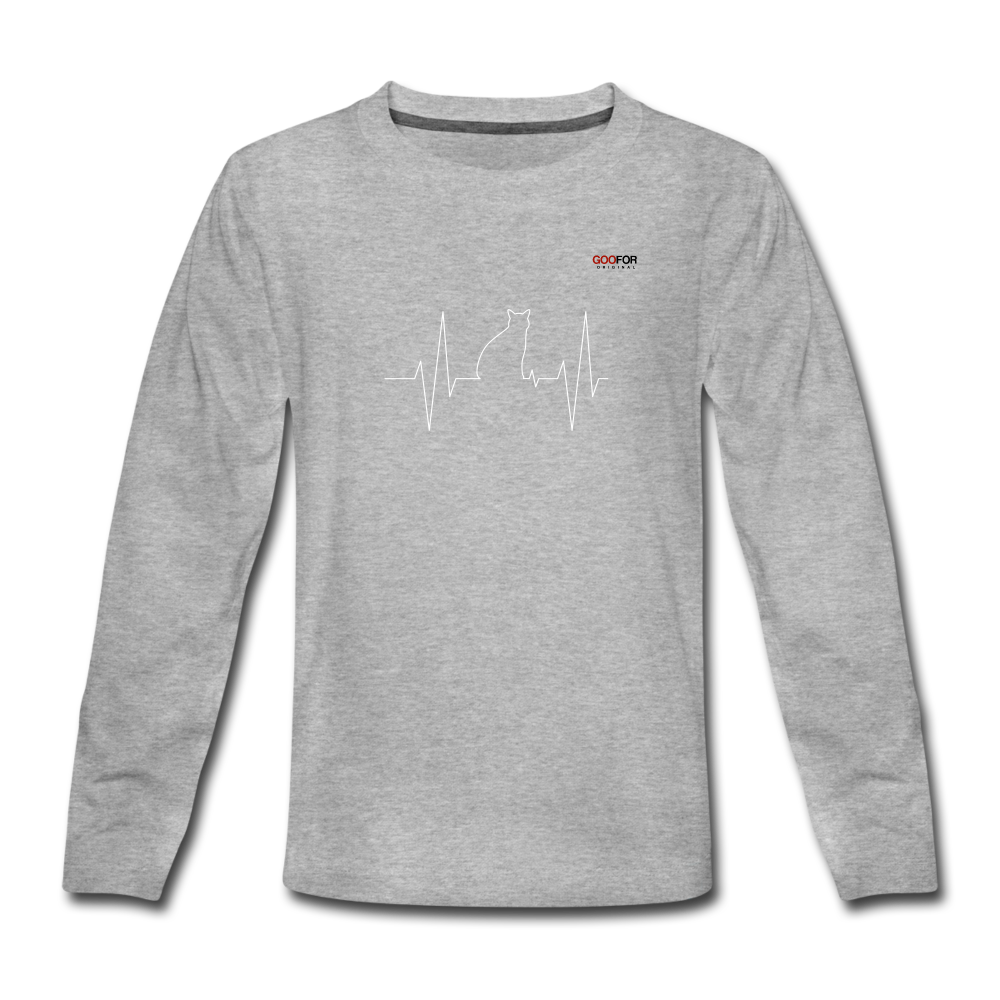 Teenagers' Premium Longsleeve Shirt - heather grey