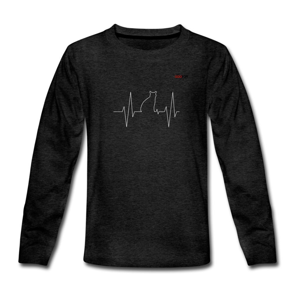 Teenagers' Premium Longsleeve Shirt - charcoal grey