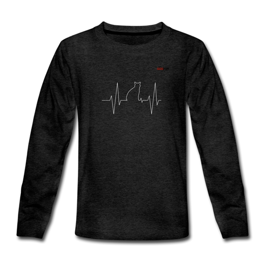 Teenagers' Premium Longsleeve Shirt - charcoal grey